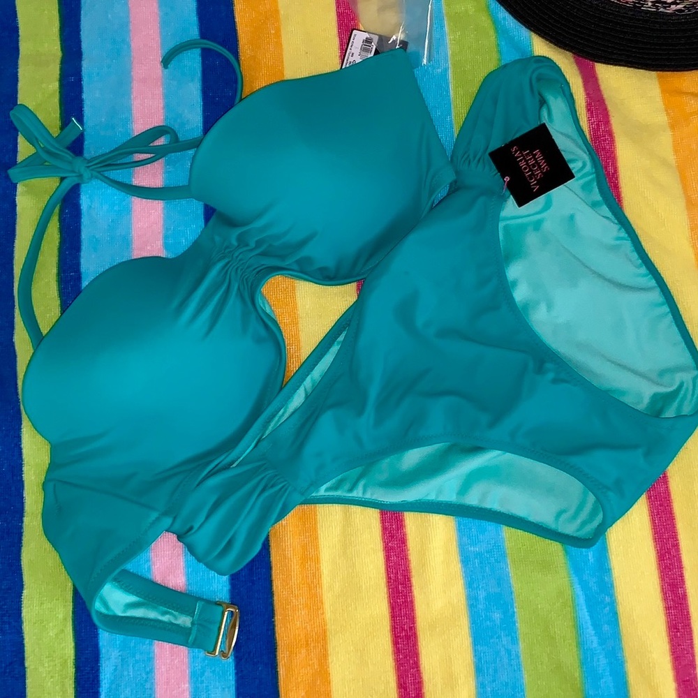 NWT VS Swimsuit. Color is more TEAL than green